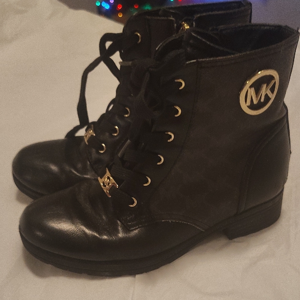 Michael Kors Black Leather Kids Boots